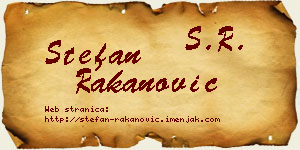 Stefan Rakanović vizit kartica